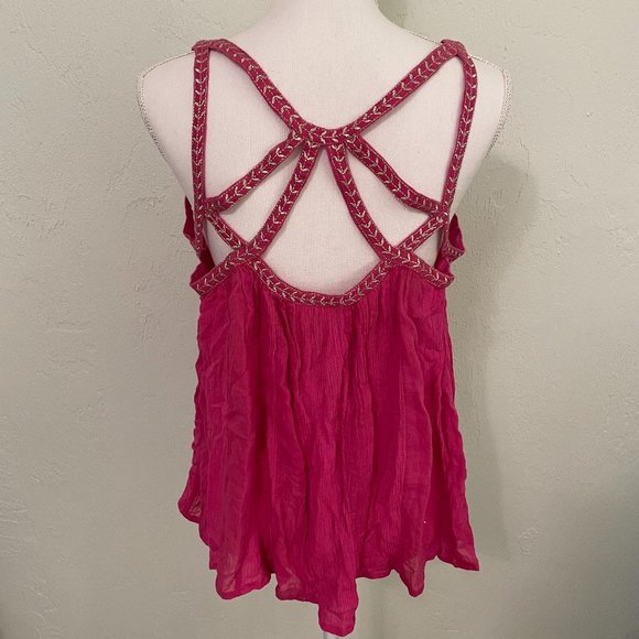 NWOT Strappy Vanessa Virginia Anthropologie Top - Pink - Picture 2 of 7